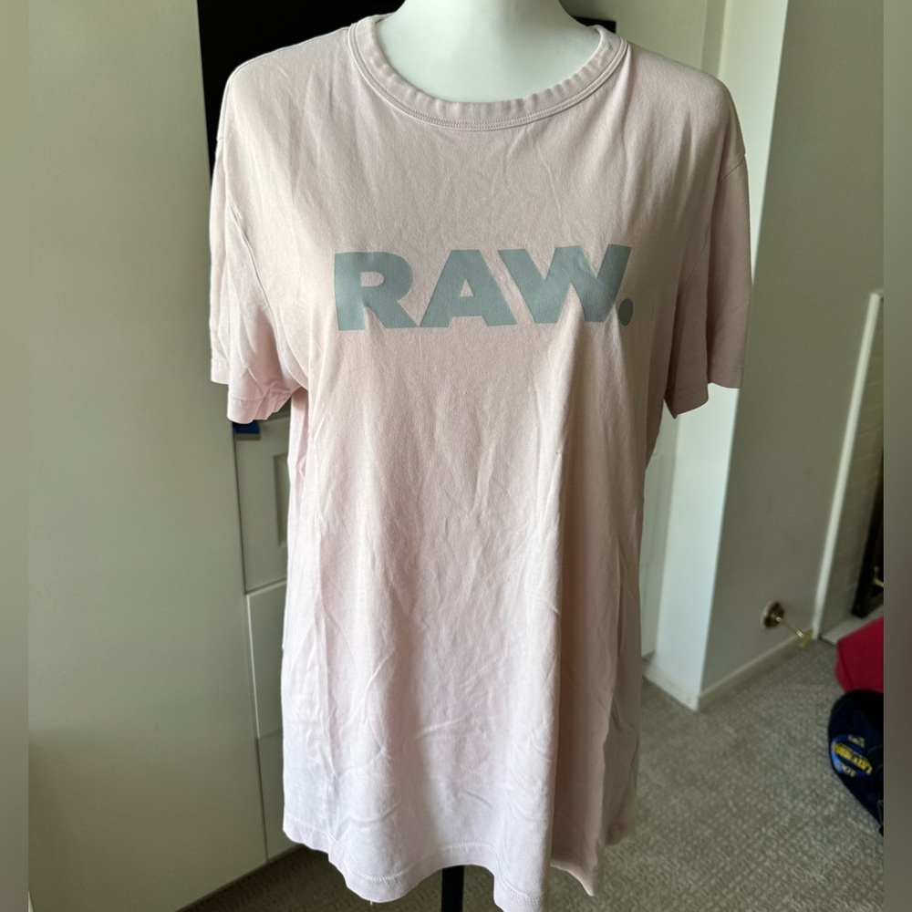 G-Star RAW Logo Graphic T-Shirt – Pale Pink, Size M